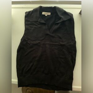 LOFT Black Tank Polo